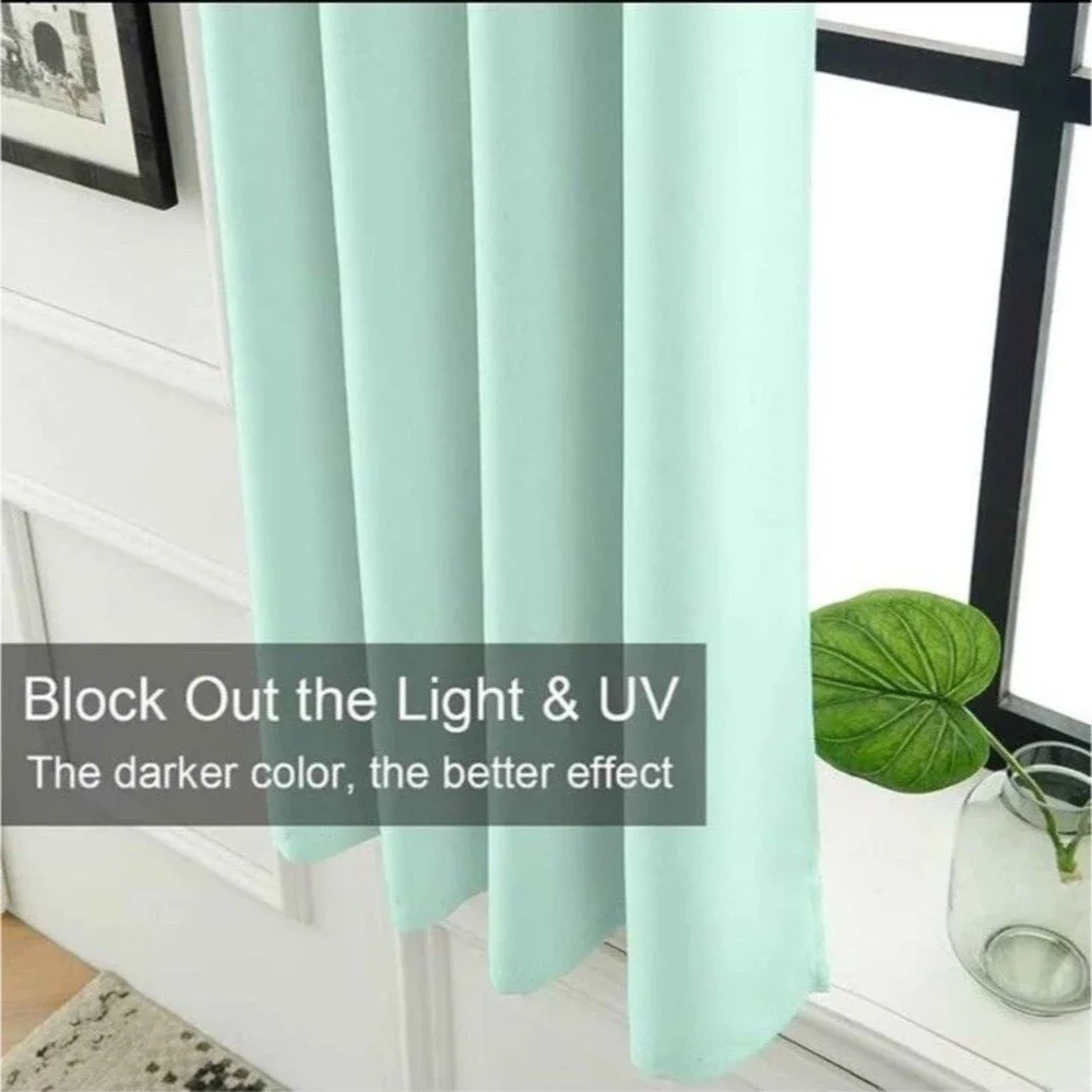 LA PALMA Thermal Insulated Blackout Curtains 52”W x 84”L (Pack of 2)